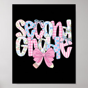 Poster Enseignante de deuxième année Préparatoire Fleur B