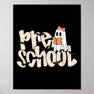 Poster Enseignante de maternelle Halloween Fantôme Enseig