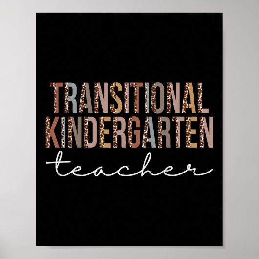Poster Enseignante de maternelle Leopard Appréciation Fem (Devant)