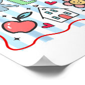 Poster Enseignante de pré-maternelle Fille Garçon Premier (Coin)