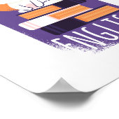 Poster ENSEIGNANTS ANGLAIS Cadeau - Cute Kawaii Chat Purp (Coin)