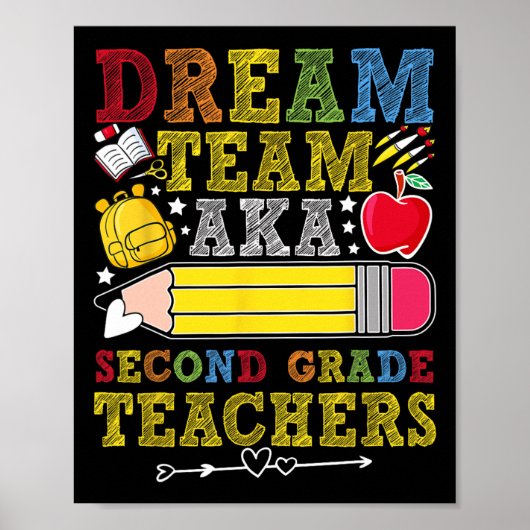 Poster Enseignants de l'équipe de rêve de 2e année Enseig (Devant)