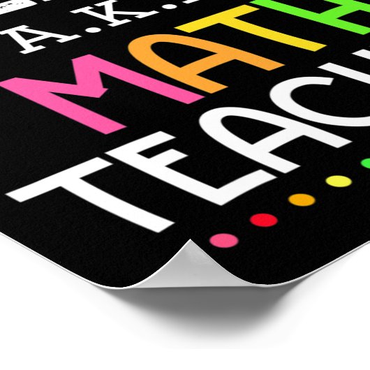 Poster Enseignants en mathématiques Dream Team Enseignant (Coin)