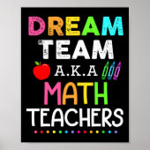 Poster Enseignants en mathématiques Dream Team Enseignant (Devant)