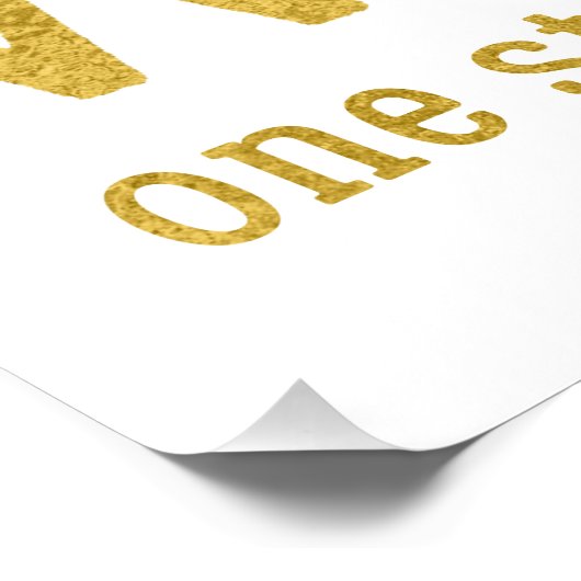 Poster Enseignants modèle or script citation rouge pomme (Coin)