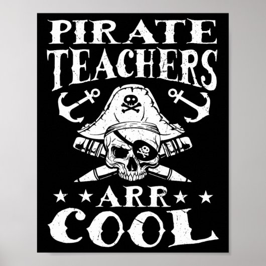 Poster Enseignants Pirates ARR Cool - Halloween Enseigner (Devant)
