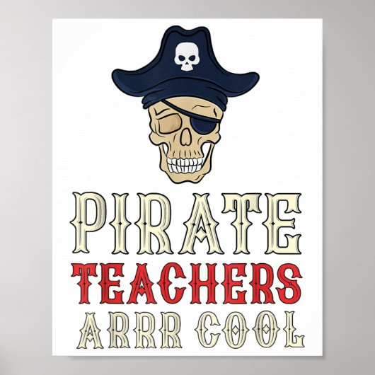 Poster Enseignants Pirates Arr Cool _ Parler Comme Une Jo (Devant)
