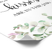 Poster Enseigne aquarelle de verdure Combien de baisers (Coin)