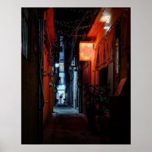 Poster Enseigne au néon d'une ruelle de Séoul 16×20 Tirag