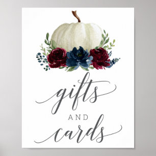 Poster Enseigne Bourgogne Navy Citrouille Cadeaux et Cart