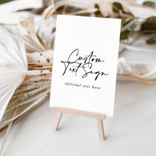 Poster Enseigne calligraphiée moderne élégante avec texte
