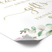 Poster Enseigne Cartes et Cadeaux Aquarelle Vert Tendre (Coin)