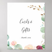 Poster Enseigne Cartes et Cadeaux Eucalyptus Contemporain (Devant)