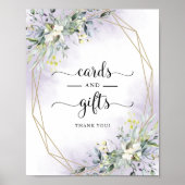 Poster Enseigne Cartes Et Cadeaux Géométriques Verdure (Devant)