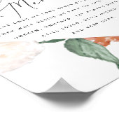 Poster Enseigne commémorative de mariage Boho Blooms (Coin)