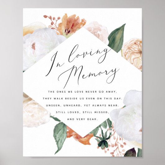 Poster Enseigne commémorative de mariage Boho Blooms (Devant)