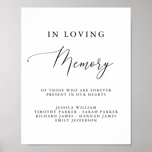 Poster Enseigne commémorative de mariage rustique à calli (Devant)