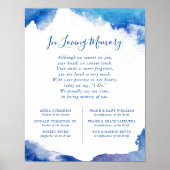 Poster Enseigne commémorative de mariage Sapphire Tide (Devant)