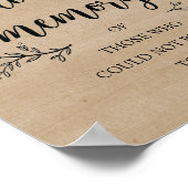 Poster enseigne commémorative de mariage Vignes Rustiques (Coin)