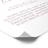 Poster Enseigne commémorative délicate rose gold (Coin)