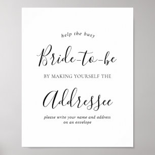 Poster Enseigne d'adresse d'enveloppe de Baby Shower Mini