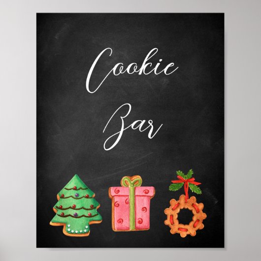 Poster Enseigne de bar à biscuits de Noël moderne sur tab (Devant)
