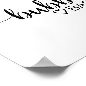 Poster Enseigne de bar à bulles de calligraphie noire sim (Coin)