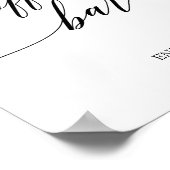 Poster Enseigne de bar à café en calligraphie noire éléga (Coin)