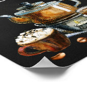 Poster Enseigne de bar à café et thé chaud (Coin)