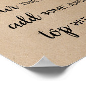 Poster Enseigne de bar à Mimosa calligraphiée en kraft fa (Coin)