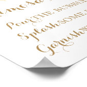 Poster Enseigne de bar en forme de mimosa à fleurs dorées (Coin)