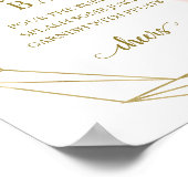 Poster Enseigne de bar géométrique floral rose pâle Mimos (Coin)