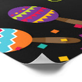 Poster Enseigne de bar Margarita - Fond noir (Coin)