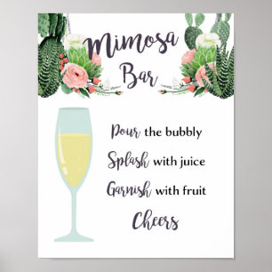 Poster Enseigne de bar Mimosa