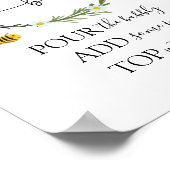 Poster Enseigne de bar Mimosa abeille (Coin)