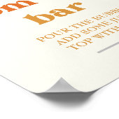 Poster Enseigne de bar personnalisée rétro soleil bohème (Coin)