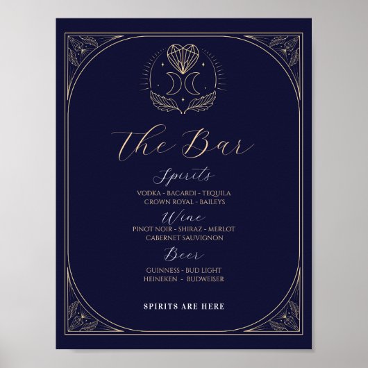 Poster Enseigne de bar Signe de tarot Réception de mariag (Devant)