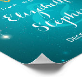 Poster Enseigne de bienvenue de réception de mariage avec (Coin)