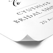 Poster enseigne de bienvenue de shower de mariage avec le (Coin)