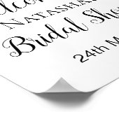 Poster Enseigne de bienvenue en rose gold - Sign mariage (Coin)