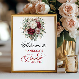 Poster Enseigne de bienvenue Mariage Fête de mariage Burg