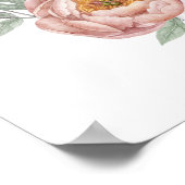 Poster Enseigne de bienvenue photo de Baby Shower Fleur R (Coin)