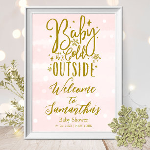 Poster Enseigne de bienvenue pour Baby Shower 'Bébé il fa