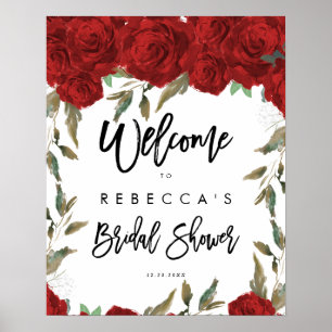 Poster enseigne de bienvenue pour la fête de mariage aux