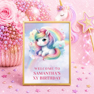 Poster Enseigne de bienvenue pour l'anniversaire de la li