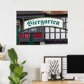 Poster Enseigne de biergarten, Allemagne (Bureau à domicile)