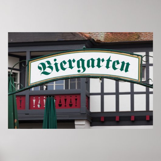 Poster Enseigne de biergarten, Allemagne (Devant)