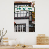 Poster Enseigne de Biergarten, Allemagne (Cuisine)