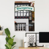 Poster Enseigne de Biergarten, Allemagne (Bureau à domicile)