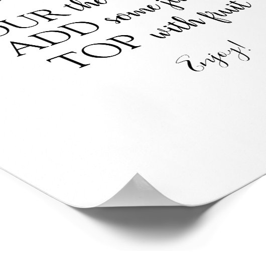 Poster Enseigne de boisson Citrus Momosa Bar (Coin)